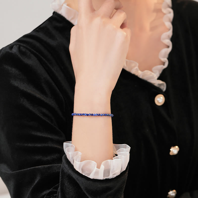 Fortune Jewel Small Lazurite Ultra-Thin Beads Balance Bracelet