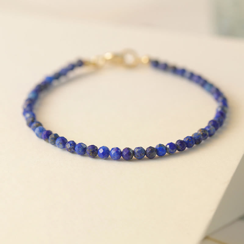Fortune Jewel Small Lazurite Ultra-Thin Beads Balance Bracelet