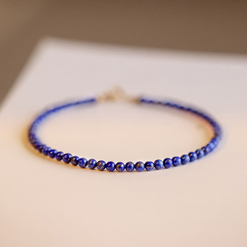 Fortune Jewel Small Lazurite Ultra-Thin Beads Balance Bracelet