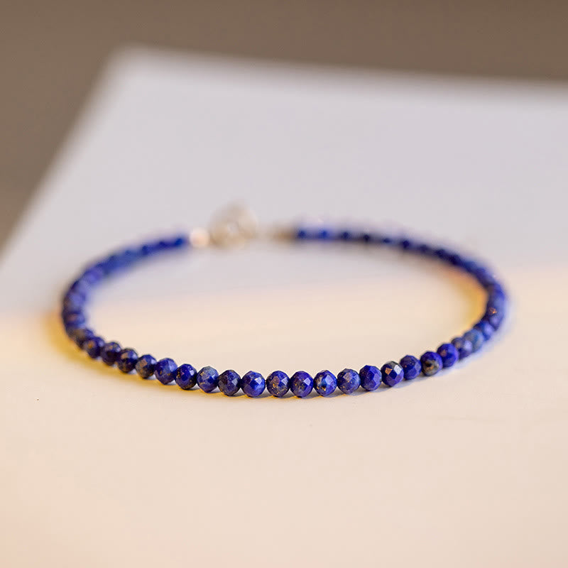 Fortune Jewel Small Lazurite Ultra-Thin Beads Balance Bracelet