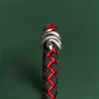 Buddha Stones Year of the Snake 999 Sterling Silver String Protection Braided Bracelet