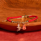 Fortune Jewel Handmade Red String Fu Character Year Of The Snake Protection Braided Bracelet