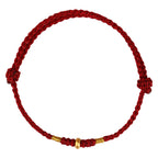 Fortune Jewel 999 Gold Small Lucky Beads String Protection Luck Braided Bracelet Anklet