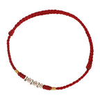 Fortune Jewel 925 Sterling Silver String Protection Luck Ultra-Thin Braided Bracelet Anklet