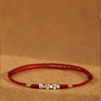 Fortune Jewel 925 Sterling Silver String Protection Luck Ultra-Thin Braided Bracelet Anklet