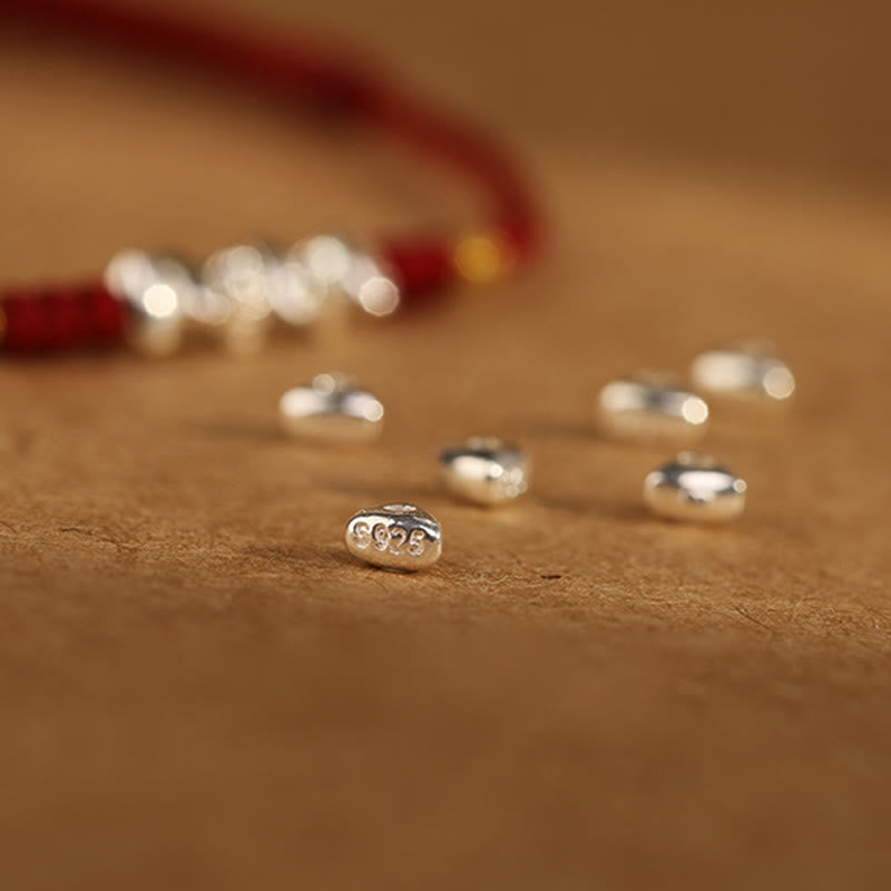 Fortune Jewel 925 Sterling Silver String Protection Luck Ultra-Thin Braided Bracelet Anklet