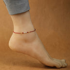 Fortune Jewel 925 Sterling Silver String Protection Luck Ultra-Thin Braided Bracelet Anklet