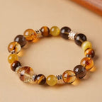 Fortune Jewel Citrine Topaz Tiger Eye Happiness Bracelet