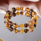 Fortune Jewel Citrine Topaz Tiger Eye Happiness Bracelet