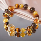 Fortune Jewel Citrine Topaz Tiger Eye Happiness Bracelet
