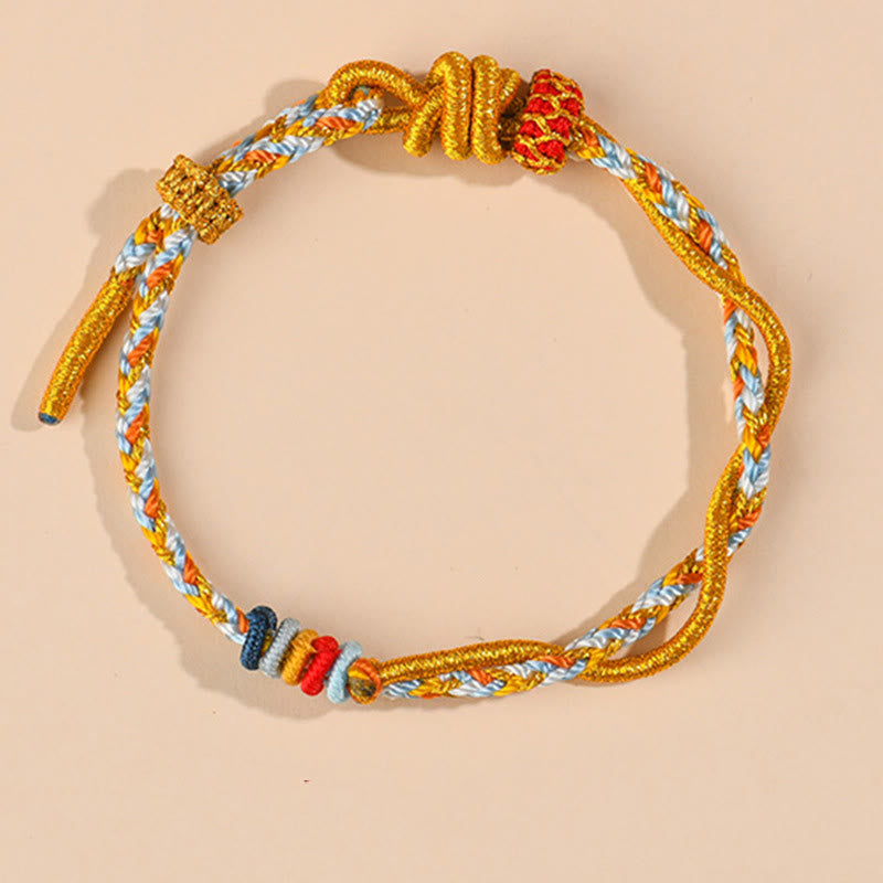 Fortune Jewel Colorful String Snake Dragon Year of the Snake Luck Bracelet