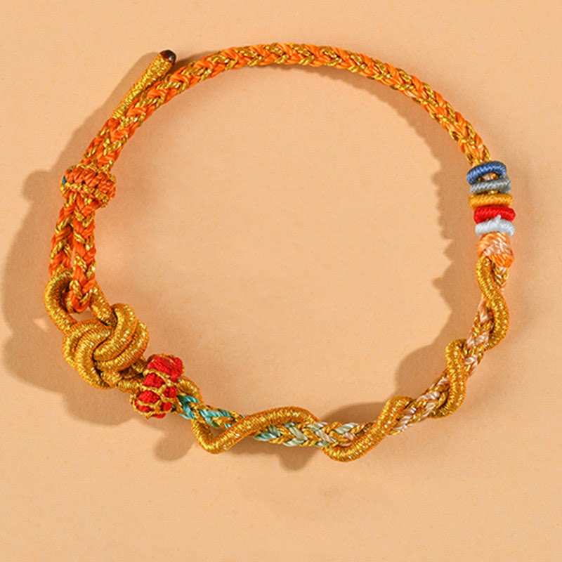 Fortune Jewel Colorful String Snake Dragon Year of the Snake Luck Bracelet