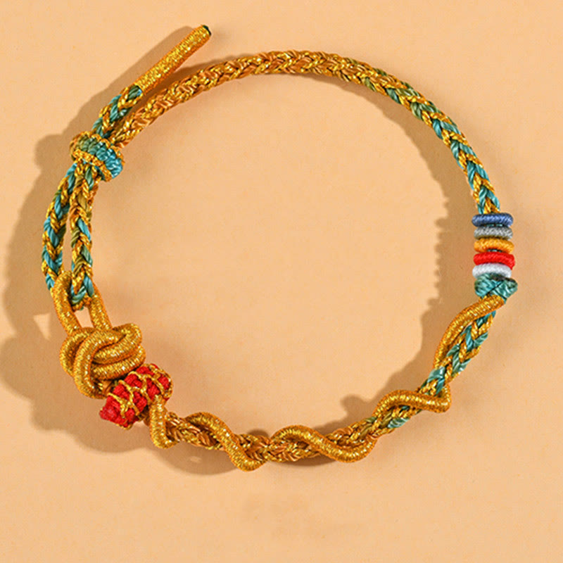 Fortune Jewel Colorful String Snake Dragon Year of the Snake Luck Bracelet