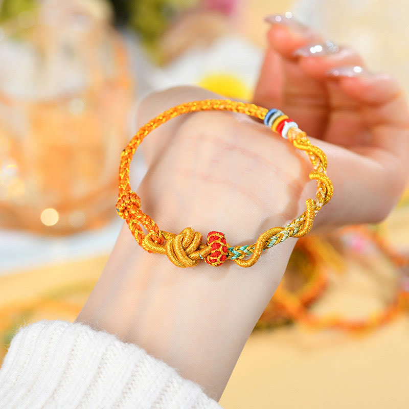 Fortune Jewel Colorful String Snake Dragon Year of the Snake Luck Bracelet