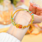 Fortune Jewel Colorful String Snake Dragon Year of the Snake Luck Bracelet