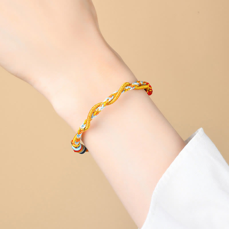 Fortune Jewel Colorful String Snake Dragon Year of the Snake Luck Bracelet