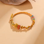 Fortune Jewel Colorful String Snake Dragon Year of the Snake Luck Bracelet