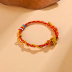 Fortune Jewel Colorful String Snake Dragon Year of the Snake Luck Bracelet