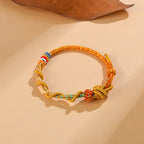 Fortune Jewel Colorful String Snake Dragon Year of the Snake Luck Bracelet