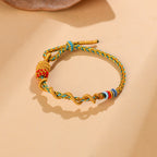 Fortune Jewel Colorful String Snake Dragon Year of the Snake Luck Bracelet