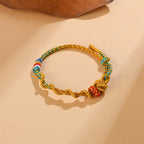 Fortune Jewel Colorful String Snake Dragon Year of the Snake Luck Bracelet