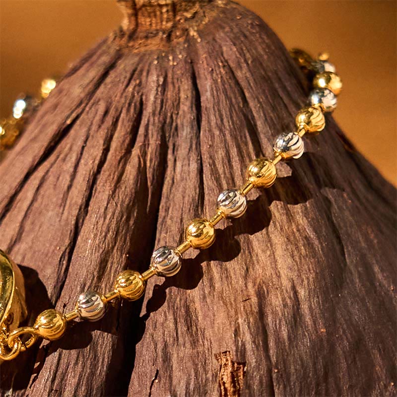 Fortune Jewel Feng Sheng Shui Qi Copper Brass Rotatable Windmill Bead Protection Braided Bracelet