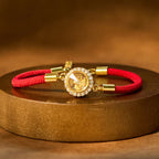 Fortune Jewel Red String Copper Brass Rotatable Windmill Feng Sheng Shui Qi Protection Braided Bracelet