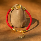 Fortune Jewel Red String Copper Brass Rotatable Windmill Feng Sheng Shui Qi Protection Braided Bracelet