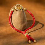 Fortune Jewel Copper Brass Feng Sheng Shui Qi Rotatable Windmill  Red String Faith Braided Bracelet