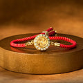 Fortune Jewel Copper Brass Feng Sheng Shui Qi Rotatable Windmill  Red String Faith Braided Bracelet