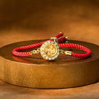 Fortune Jewel Copper Brass Feng Sheng Shui Qi Rotatable Windmill  Red String Faith Braided Bracelet