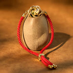 Fortune Jewel Rotatable Plum Red String Copper Brass Windmill Feng Sheng Shui Qi Protection Braided Bracelet