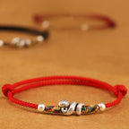 Fortune Jewel Red String 999 Sterling Silver Year Of The Snake Anklet