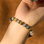Fortune Jewel Natural Eagle's Eye Stone Confidence Positive Bracelet