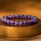 Fortune Jewel Natural Amethyst Inner Peace Meditation Bracelet