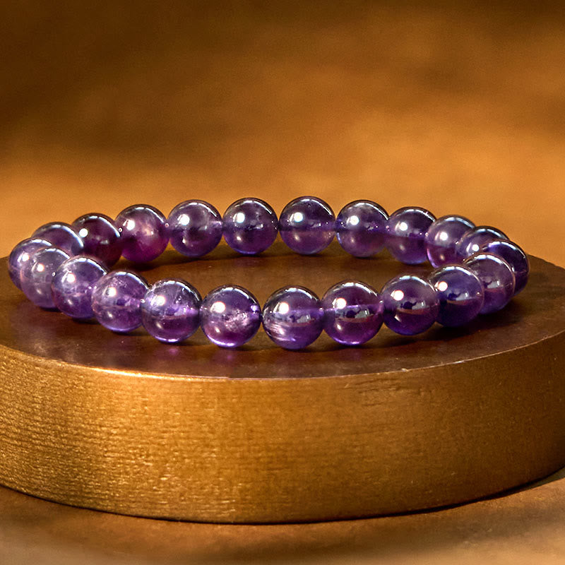 Fortune Jewel Natural Amethyst Inner Peace Meditation Bracelet