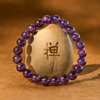 Fortune Jewel Natural Amethyst Inner Peace Meditation Bracelet