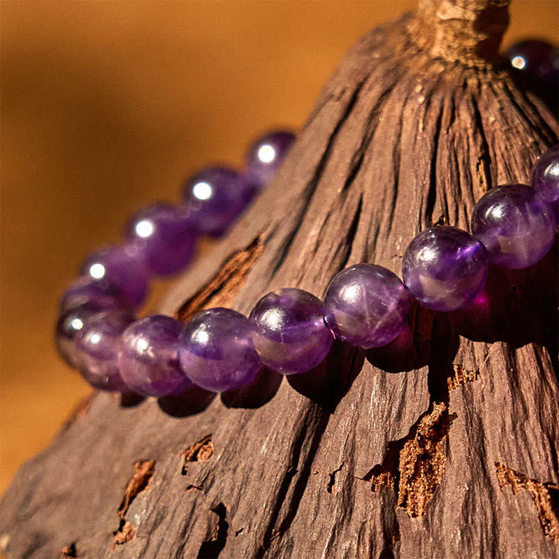 Fortune Jewel Natural Amethyst Inner Peace Meditation Bracelet