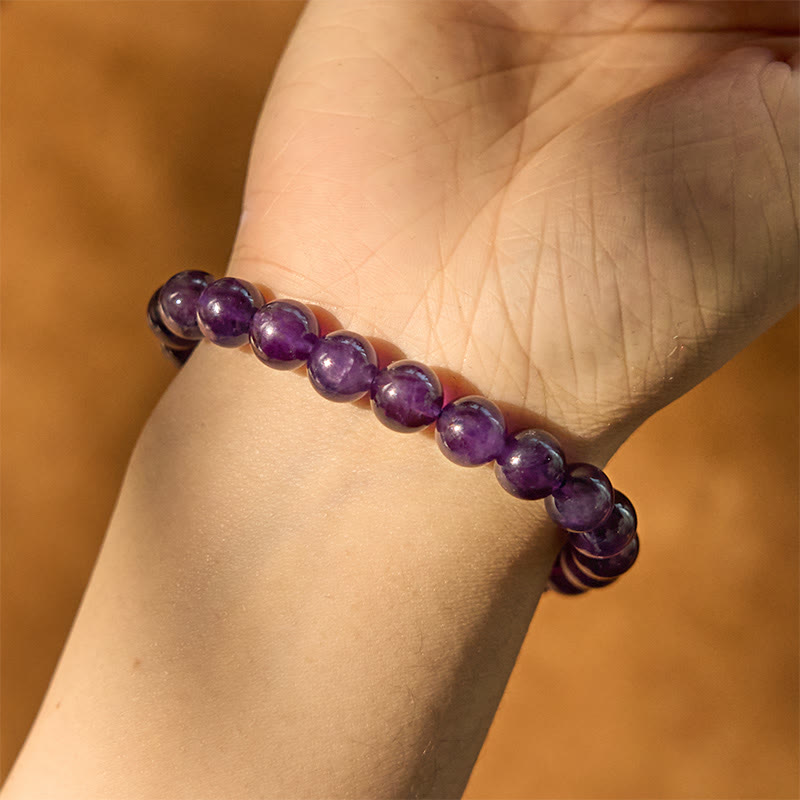 Fortune Jewel Natural Amethyst Inner Peace Meditation Bracelet