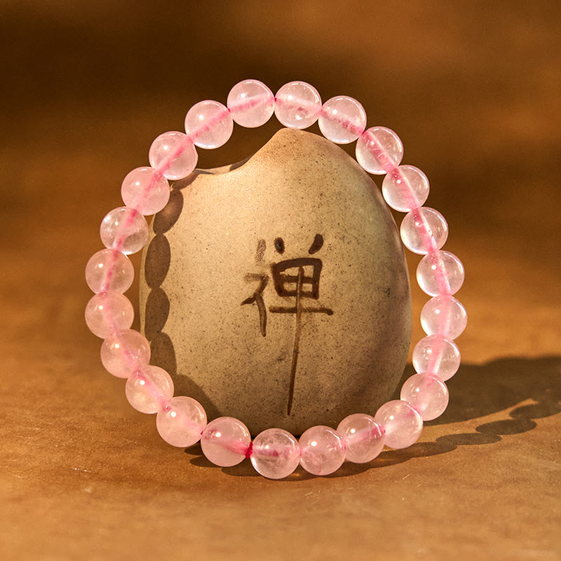 Fortune Jewel Rose Quartz Healing Energy Bracelet