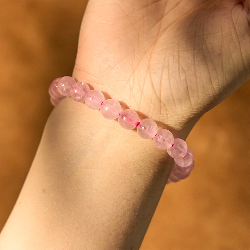 Fortune Jewel Rose Quartz Healing Energy Bracelet
