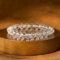 Fortune Jewel Natural White Crystal Clarity Meditation Bracelet