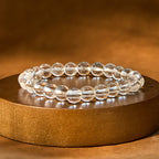 Fortune Jewel Natural White Crystal Clarity Meditation Bracelet