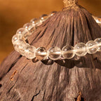 Fortune Jewel Natural White Crystal Clarity Meditation Bracelet