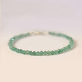 Fortune Jewel 3mm Small Green Aventurine Ultra-Thin Beads Luck Bracelet