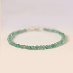 Fortune Jewel 3mm Small Green Aventurine Ultra-Thin Beads Luck Bracelet