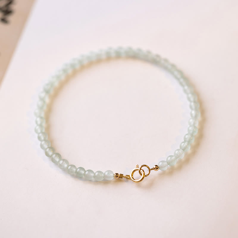Fortune Jewel 3mm Small Green Aventurine Ultra-Thin Beads Luck Bracelet