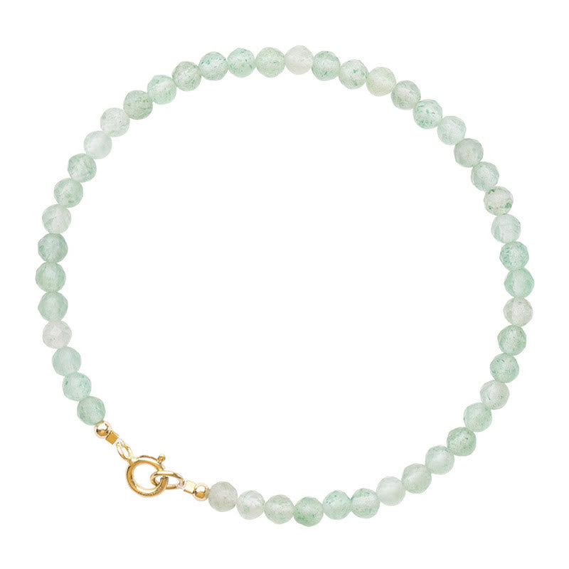 Fortune Jewel 3mm Small Green Aventurine Ultra-Thin Beads Luck Bracelet
