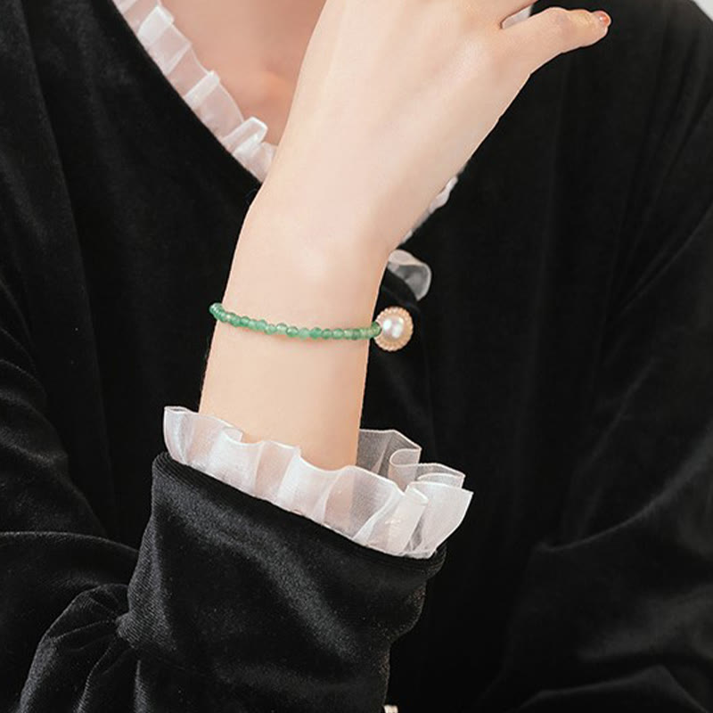 Fortune Jewel 3mm Small Green Aventurine Ultra-Thin Beads Luck Bracelet