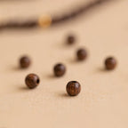 Fortune Jewel 4mm Ultra-thin Sandalwood 14K Gold Plated Copper Beads Protection Bracelet